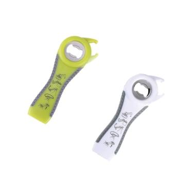 Imagem de PLAYTHROUGH Abridor de garrafas multifuncional pacote com 2, abridor de frascos 5 em 1 abre facilmente a tampa giratória, tampa de garrafa, tampa de conserva e aba de lata (cinza verde, cinza branco)