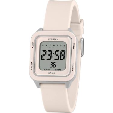 Imagem de Relógio X-Watch Feminino Ref: Xlppd063 Bxtx Retangular Digital Nude