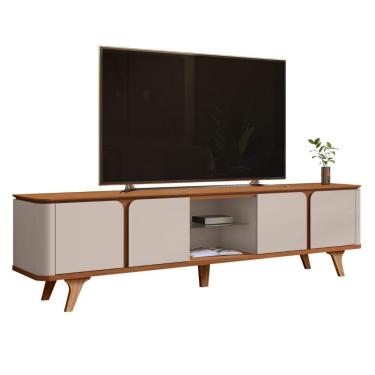 Imagem de Rack Curvado Para Tvs De 60" Welch Cedro Off White