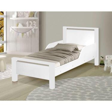 Imagem de Mini Cama Infantil Branca Com Colchão Branco