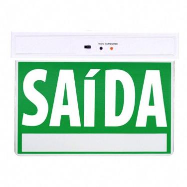 Imagem de Placa De Sinalizaçao Saida Emergencia Lampada Led