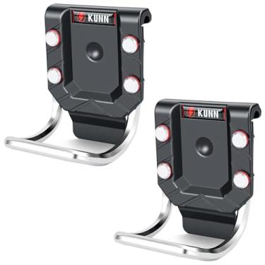 Imagem de KUNN Laço de martelo (pacote com 2), suporte de liberação rápida e coldre para cinto de ferramentas, cabe até 6,9 cm de largura, clipe de liga de alumínio para martelo, machadinha - conjunto econômico