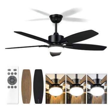 Imagem de Ventilador De Teto Led Com Controle Remoto, Motor Dc Reversível Silenc