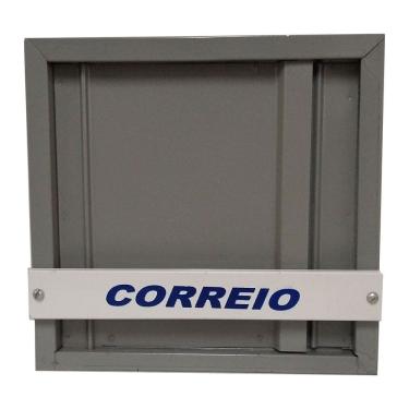 Imagem de Caixa de Correio Vertical Cinza para Portão e Grade - Aço Reforçado SF53