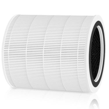 Imagem de JISIZKY Filtro de ar de substituição adequado para purificador de ar LEVOIT Core 400S Core 400S-RF, filtro de carvão ativado H13 True HEPA 3 em 1 (1 pacote, branco)