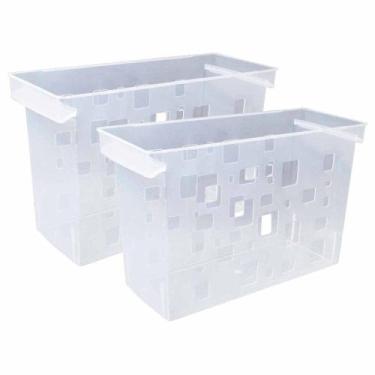 Imagem de Kit 2 Caixa Arquivo Móvel Cristal Dello Resistente Multiuso - Delo