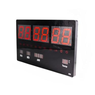 Imagem de Relógio Digital de Parede LED Grande Bivolt Automático - Mostra Data, Temperatura e Alarme, Ideal para Casa, Escritório e Loja, Display Claro em Português