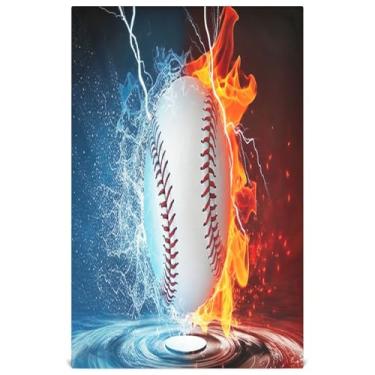 Imagem de Joisal Electrifying Baseball Fire Toalhas de prato divertidas para cozinha toalhas de mão de chá fofas panos de limpeza absorventes macios 45 x 71 cm, 4 pacotes com 4