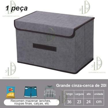Imagem de Caixa Organizadora com Tampa para Gaveta em TNT – Organizador de Roupas Íntimas Empilhável Multiuso(1 caixa de armazenamento)