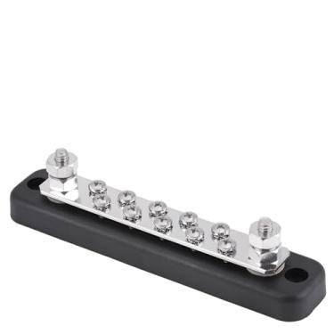 Imagem de Acouto Bloco de Junção Terminal Elétrico de Barra de ônibus de 10 Posições Com 2 Pinos - CA de Alta Corrente 130A e 150A, Resistente à Corrosão, Caminhões, Barcos, Caravanas e ônibus Ideais - Fibra