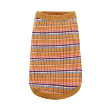 Imagem de Colete de camisa canelada para cães pequenos chihuahua filhote de cach