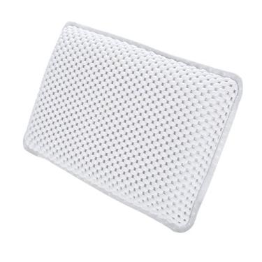 Imagem de Yinhing Almofada de Banho de PVC para Pescoço, Apoio para As Costas, Espuma Macia, Banheira Interna, Encosto de Cabeça, Design Ergonômico, Acalma Músculos Cansados, Alivia Dores, Branco