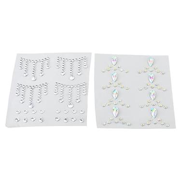 Imagem de Yinhing Adesivos de Em Forma de Lágrima Autoadesivos para Maquiagem de Olhos e Rosto, Requintados e Brilhantes Em Forma de Lágrima para Unhas DIY, Decoração de Telefone Com 2 Folhas