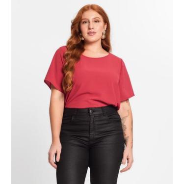 Imagem de Blusa Feminina Plus Size Secret Glam Vermelho, Plus G2, Vermelho