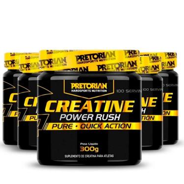 Imagem de Kit 5x Creatina Power Rush 300g - Pretorian-Unissex