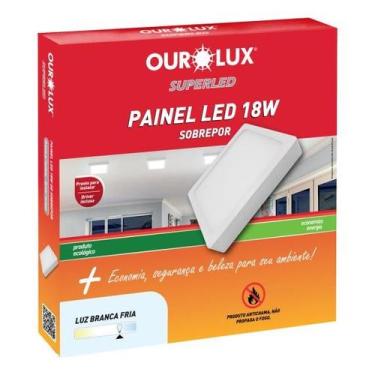 Imagem de Painel led super abs sobrepor 18w biv 2700k quadrado branco quente our