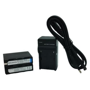 Imagem de Bateria Np F970 7200mah P/ iluminador de led com Carregador simples - 