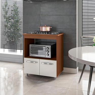 Imagem de Balcão Moblis Móveis Cooktop 5 Bocas Forno Microondas Multiuso Elisa C