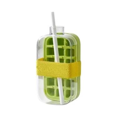 Imagem de Copo Portátil 2 Em 1 Para Gelo Com Canudo, Liberação Rápida, Plástico 