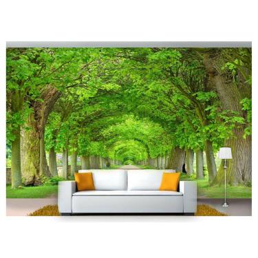 Imagem de Papel De Parede Estrada Caminho Floresta 3D Nes110