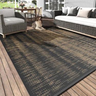 Imagem de Tapete ao ar livre MontVoo Waterproof 150x240 cm Preto Marrom
