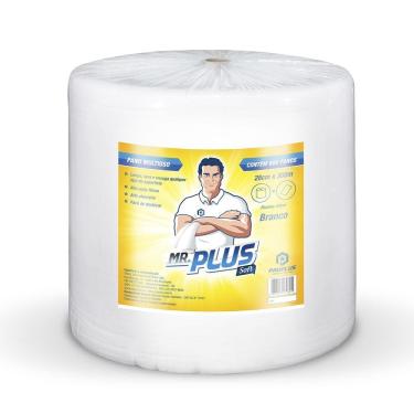 Imagem de Pano Multiuso Branco Rolo com 28 x 300m Mr. Plus
