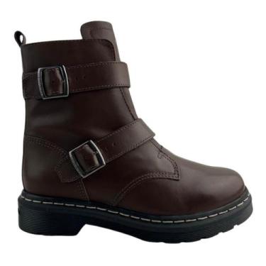 Imagem de Coturno Feminino Cravo E Canela Janis 3121.1579cc_4 Couro Janis, Brown