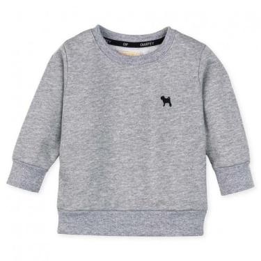 Imagem de Blusa Moletom Roupa de Frio Menino Fashion Suéter Macio Cinza Charpey 