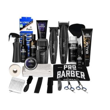 Imagem de Kit Barbeiro Iniciante Pro Barber VGR