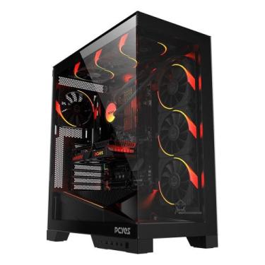 Imagem de Gabinete Gamer PCYES Forcefield Flow, Mid Tower, RGB, Lateral em Vidro