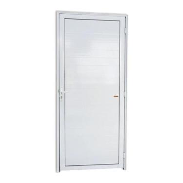 Imagem de Porta de Alumínio Lambril 210x100cm com Puxador Oasis Brimak Abertura 