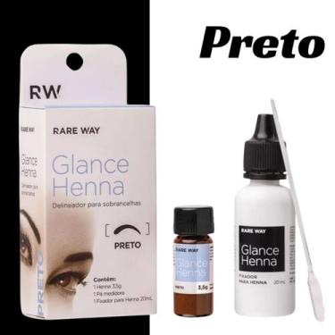 Imagem de Henna em Pó Glance Rare Way Sobrancelha 3,5g, Preto