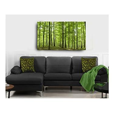 Imagem de Quadro Decorativo para Sala Quarto Escritorio 60x90cm Floresta Verde