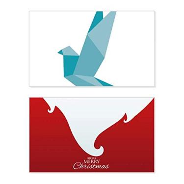 Imagem de Origami estampa de pombo abstrata, feriado, feriado, cartão de felicitações, mensagem de Natal