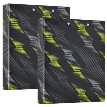 Imagem de Fichários de caderno geométricos abstratos esportivos extremos urbanos com três argolas, fichários de caderno de 2,5 cm com bolsos, pacote com 1/2 fichários para capa dura escolar