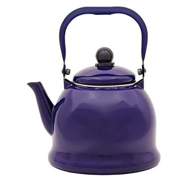 Imagem de Mimo Style Chaleira Retrô na Cor Azul 1700ml, em Ferro Esmaltado. Sirva Chás, Chocolate Quente, Leite, Café e Outras Bebidas Com Todo Charme. Resistente e Durável, Produto é Ideal Para o Dia a Dia