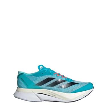 Imagem de adidas Tênis adulto unissex Adizero Boston 12, Ciano/preto/azul-piscina, 10.0 D(M) US