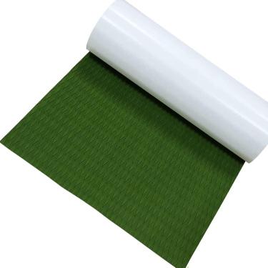 Imagem de Deck de barco falso de espuma EVA, tapete de carpete de piso marinho autoadesivo, folha de deck de teca antiderrapante para piscina, barco a motor, verde, 240X60CM