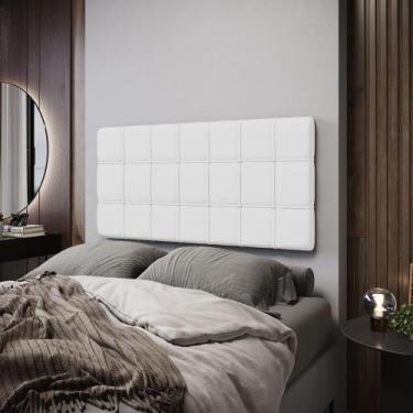 Imagem de Painel Rana 140 / A-013 Couro Branco - ARADECOR, Branco, CASAL PADRãO