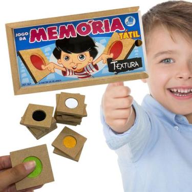 Imagem de Memória Tátil Textura Brinquedo Educativo em Madeira - Simque