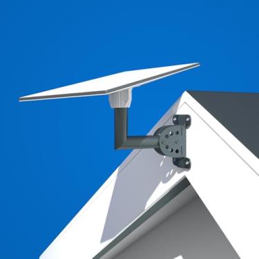 Imagem de Foboull Kit de montagem de parede curto padrão Starlink – compatível com prato padrão Gen3/V3, suporte de teto ao ar livre, inclui adaptador Starlink