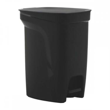 Imagem de Lixeira Plastica Com Pedal Tramontina Compacta 10 Litros Preta - 92852