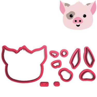 Imagem de Cortador Aventuras Moana Cabeça Porco Pua Baby Cute - DOCE IMPRESSO, 8