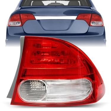 Imagem de Misakomo Luz traseira de freio para Honda Civic Sedan Hybrid 2009 2010 2011 - Substituição do conjunto da lanterna traseira Honda Civic para 33501SNAA51 e HO2819138 - Lâmpada traseira traseira do lado