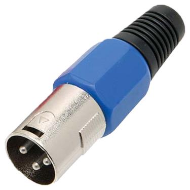 Imagem de Conector Cannon de Microfone Macho Profissional Azul