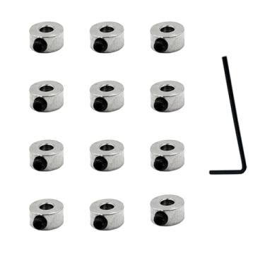 Imagem de URIMPAVIDO 12PCS RC Airplane Landing Gear Wheel Stopper 3.1mm Wheel Stop Collar for RC Airplane Plane Helicopter Replacement DIY Model Toy Parts (3.1mm)