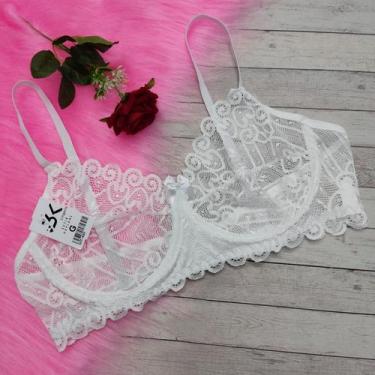 Imagem de Kit 6 sutian sutiã de renda com aro de metal sem bojo (kit 5 kaylane) 