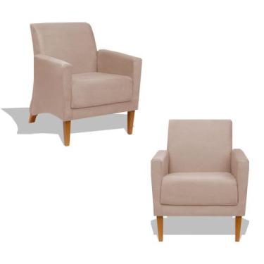 Imagem de Kit 02 Poltrona Pequim Cadeira Clínica Consultório Quarto Recepção Dec