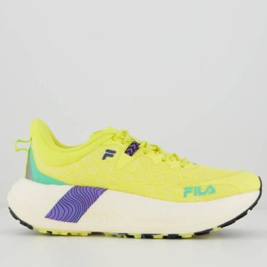 Imagem de Tênis Fila Racer Skytrail Feminino Amarelo e Roxo, 35