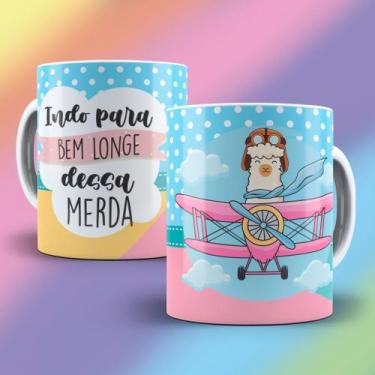 Imagem de Caneca Lhama Irritada Teu Cu Porr@ Caralh@ Diversos Modelos Insulto Ir